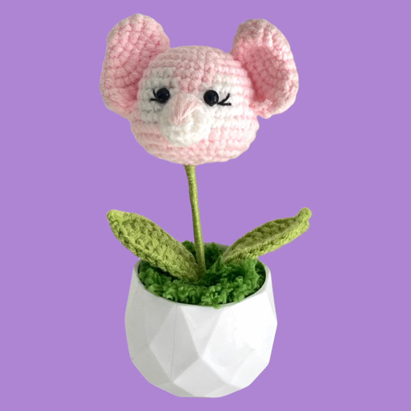 Handcrafted Crochet Owl Flower Planter A2