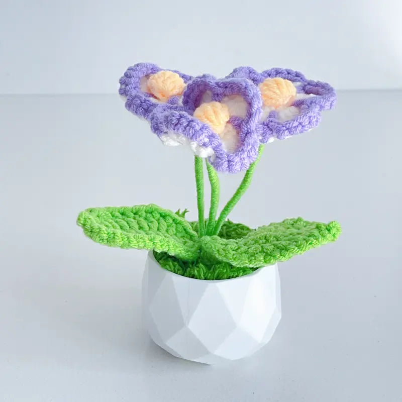 Handcrafted Crochet Flower Planter A19