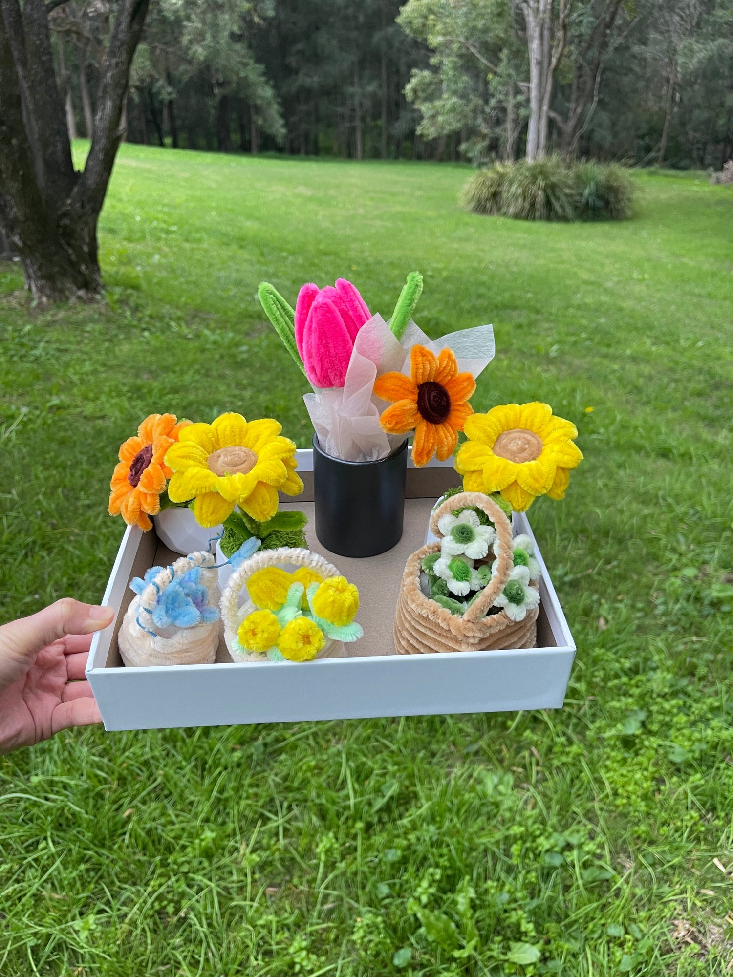 Cozy Fluffy Flower Basket