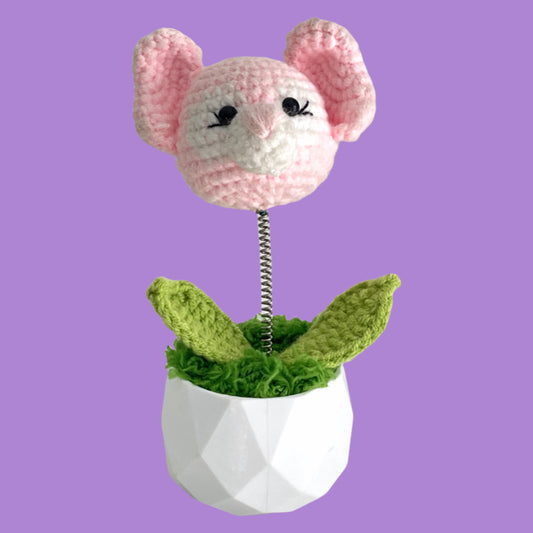 Handcrafted Crochet Owl Flower Planter A2